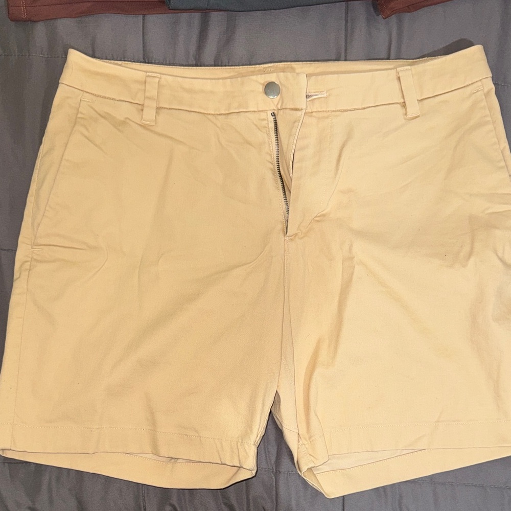 Yellow Casual Shorts